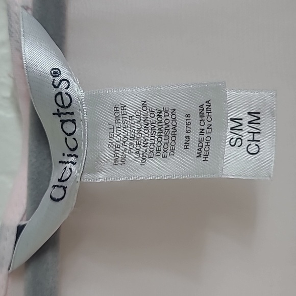 Delicates Soft Pink Lace Trim Robe Size S/M - Picture 8 of 9